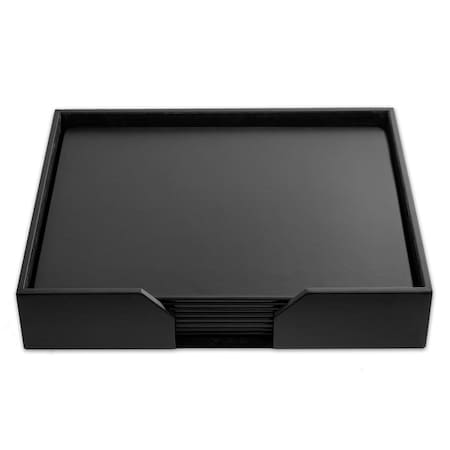 Dacasso Black Leather 9 Piece  Conference Room Set, 17 x 14 Size Pads DF-1074